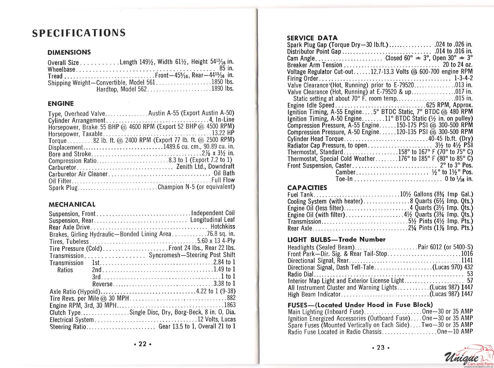 1957 Nash Metropolitan Owners Manual Page 14